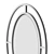 Sleek Oval Wall Mirror - Gallant 3D model small image 4