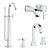 Grandera Mixer Taps Set 3D model small image 1