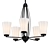 Elegant Oiled Bronze Chandelier 3D model small image 1