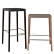 Elegant Upholstered Oak Stools 3D model small image 2