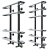 Sahara P4 500x596: Stylish Towel Warmer 3D model small image 2