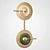 Green Disk Double Pendant: Unique Loft Design 3D model small image 2