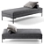 Elegant Velvet Lounge Daybed 3D model small image 9