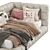 Baldwin Lounge Corner Upholstered Bed 3D model small image 6