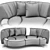 Modern Desede DS-164/29 Sofa 3D model small image 7