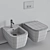 Rexa Design Maybe.2 WC&Bidet: Wall-Hung Luxury 3D model small image 6