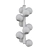Glamorous Chrome Pendant Light 3D model small image 2