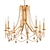 Zariah 27½" Aged Brass Chandelier 3D model small image 1