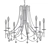Zariah 27½" Aged Brass Chandelier 3D model small image 2