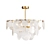 Elegant Smoked Glass Disc Chandelier 3D model small image 6