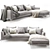 Luxury Picasso Corner Sofa 3D model small image 1