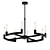Elegant Bronze Chandelier, 48" Wide 3D model small image 1