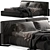 Bonaldo Fluff Open Bed: Modern Design, Spacious Storage 3D model small image 8