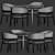 Modern Marble Dining Set 3D model small image 3