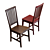 Stylish Village Wood Dining Chair 3D model small image 4