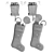 Festive Gift Socks Set 3D model small image 2