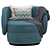 Dyor Smania Modern Armchair | 3ds Max & FBX Files 3D model small image 2
