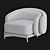 Olivya Stone Astor Lounge Chair: Sleek, Stylish Seating 3D model small image 5