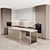 Adjustable Modern Kitchen 3D model small image 1