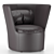 Luxurious Dark Green Fabric Armchair 3D model small image 2