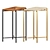Modern Marble Wood Side Tables 3D model small image 1
