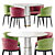 Elegant Filmore & Agra Dining Table 3D model small image 1