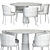Elegant Filmore & Agra Dining Table 3D model small image 3
