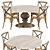 Carterville Solid Leeds Wood Dining Table 3D model small image 2