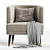 Modern Key West Armchair 3D model small image 2