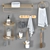 Luxurious Brass Bathroom Set 3D model small image 2