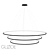 OLamp Triple Pendant: Adjustable Brightness, Remote Control 3D model small image 1