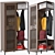 Elegant Hall Tree Coat Rack 3D model small image 2