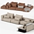 Modern Westside Sofa by Poliform 3D model small image 6