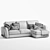 ComfortMax Chaise Sofa 3D model small image 7