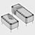 Stylish Roob Look Designer Poufs 3D model small image 3