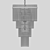 Luxury Clear Glass Chandelier 3D model small image 3