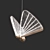 Golden Butterfly LED Pendant Light 3D model small image 1