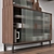 Rustic Wood Glass Cabinets 3D model small image 8