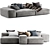 Luxurious Extrasoft Living Divani 3D model small image 3