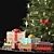 Christmas Tree with Toy Train: Festive Fun! 3D model small image 4