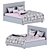 Sherst Grey Slipson Bed 180 3D model small image 7