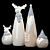 Creative Santa Claus with Reindeer Ceramic Set 3D model small image 3