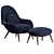 Swoon Lounge Chair & Ottoman Set 3D model small image 1