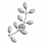 Branchy Elegance: Drop-Shaped Glass Sconce 3D model small image 2