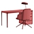 Modern Office Chair and Table Set 3D model small image 7