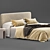 Zara Home Queen Bed: Stylish and Comfortable 3D model small image 2