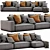 Elegant Poliform Westside Chaise Lounge 3D model small image 3