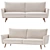 Isabelle Convertible Sofa: Stylish and Space-Saving 3D model small image 1