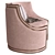 Eternal Love Velvet Armchair 3D model small image 3