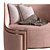 Eternal Love Velvet Armchair 3D model small image 5